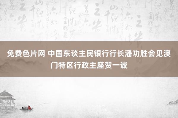 免费色片网 中国东谈主民银行行长潘功胜会见澳门特区行政主座贺一诚