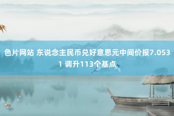 色片网站 东说念主民币兑好意思元中间价报7.0531 调升113个基点