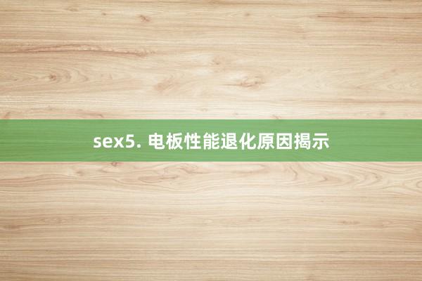 sex5. 电板性能退化原因揭示