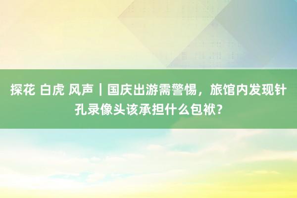 探花 白虎 风声｜国庆出游需警惕，旅馆内发现针孔录像头该承担什么包袱？