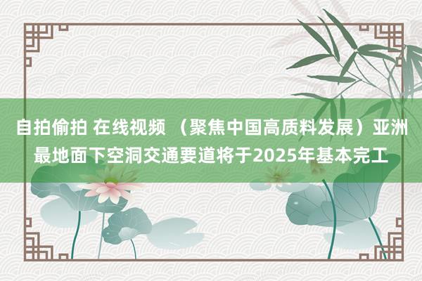 自拍偷拍 在线视频 （聚焦中国高质料发展）亚洲最地面下空洞交通要道将于2025年基本完工