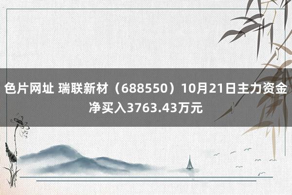 色片网址 瑞联新材（688550）10月21日主力资金净买入3763.43万元