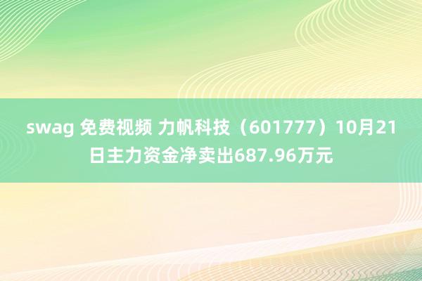 swag 免费视频 力帆科技（601777）10月21日主力资金净卖出687.96万元