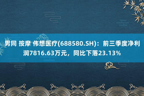 男同 按摩 伟想医疗(688580.SH)：前三季度净利润7816.63万元，同比下落23.13%