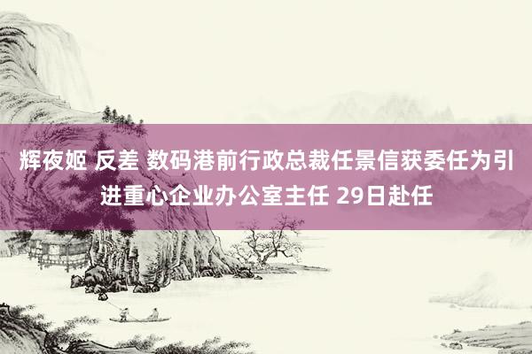 辉夜姬 反差 数码港前行政总裁任景信获委任为引进重心企业办公室主任 29日赴任