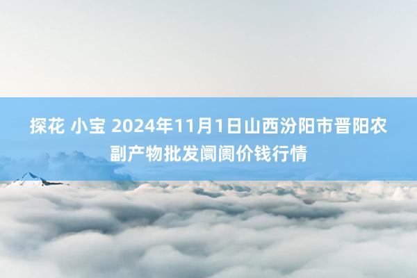 探花 小宝 2024年11月1日山西汾阳市晋阳农副产物批发阛阓价钱行情