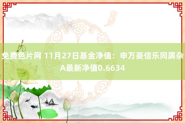 免费色片网 11月27日基金净值：申万菱信乐同羼杂A最新净值0.6634