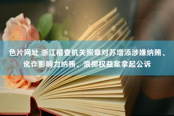 色片网址 浙江稽查机关照章对苏增添涉嫌纳贿、讹诈影响力纳贿、浪掷权益案拿起公诉