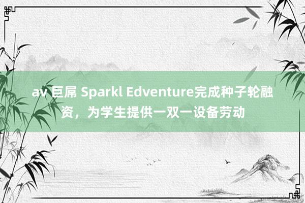 av 巨屌 Sparkl Edventure完成种子轮融资，为学生提供一双一设备劳动