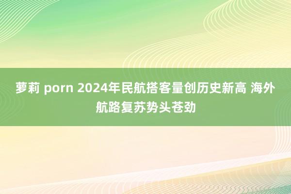 萝莉 porn 2024年民航搭客量创历史新高 海外航路复苏势头苍劲