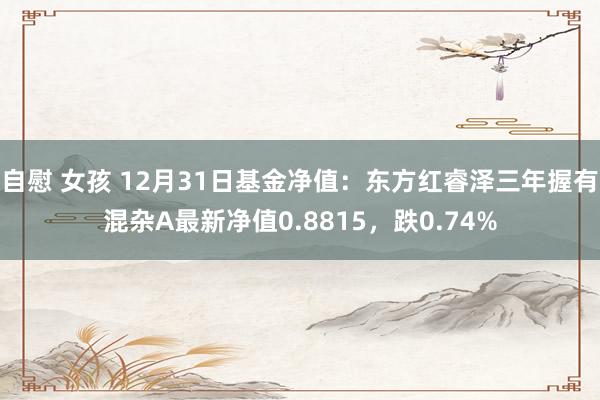 自慰 女孩 12月31日基金净值：东方红睿泽三年握有混杂A最新净值0.8815，跌0.74%