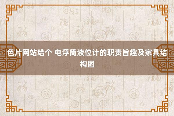 色片网站给个 电浮筒液位计的职责旨趣及家具结构图