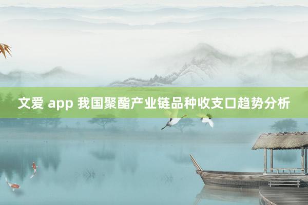 文爱 app 我国聚酯产业链品种收支口趋势分析