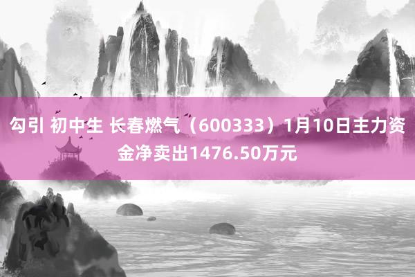 勾引 初中生 长春燃气（600333）1月10日主力资金净卖出1476.50万元