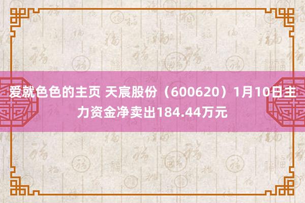 爱就色色的主页 天宸股份（600620）1月10日主力资金净卖出184.44万元