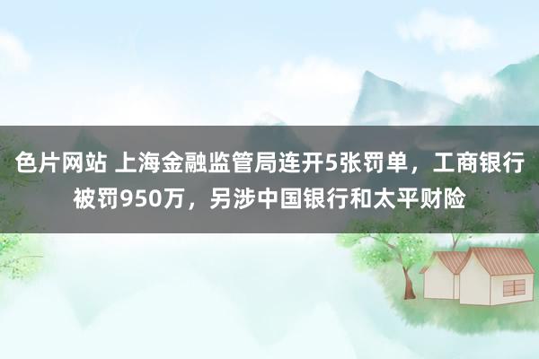 色片网站 上海金融监管局连开5张罚单，工商银行被罚950万，另涉中国银行和太平财险