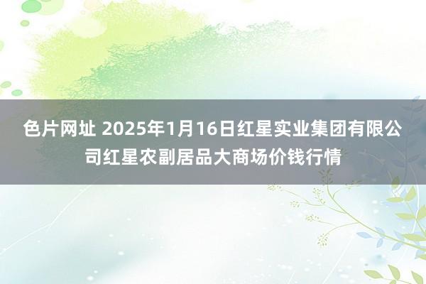 色片网址 2025年1月16日红星实业集团有限公司红星农副居品大商场价钱行情